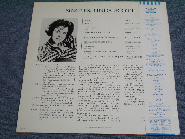 Photo: LINDA SCOTT - SINGLES /  1985 JAPAN Only MONO LP With OBI 