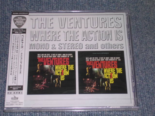 THE VENTURES - WHERE THE ACTION IS ( MONO & STEREO 2 in 1 + Bonus