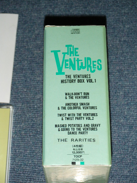 Photo: THE VENTURES - THE VENTURES HISTORY BOX VOL.1  / 1992 JAPAN ORIGINAL Used 4 CD BOXSET  With OBI