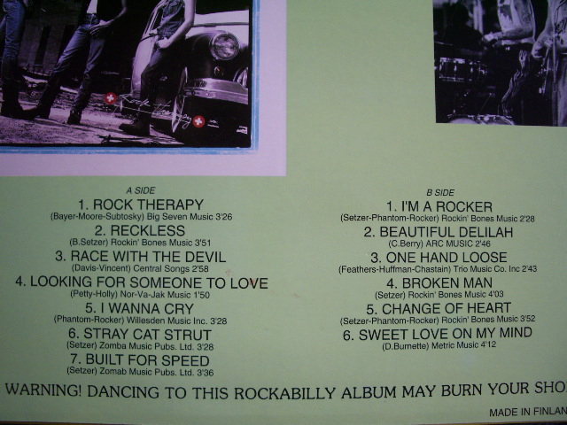 Photo: STRAY CATS - ROCK THERAPY / 1989 COLLECTORS ( BOOT ) LPN BRAND NEW DEAD STOCK 