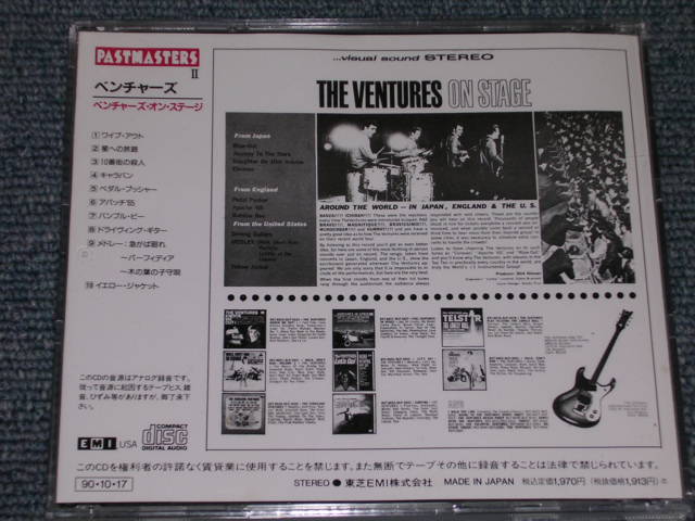 Photo: THE VENTURES - THE VENTURES ON STAGE / 1990 JAPAN ORIGINAL Used  CD With OBI 