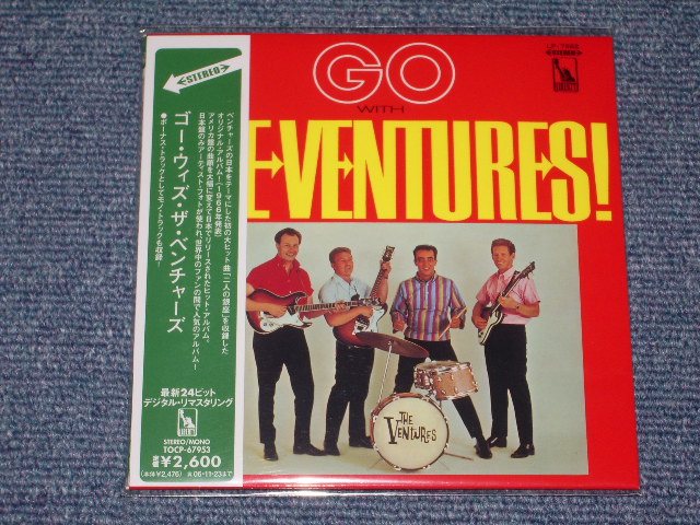 THE VENTURES - GO WITH THE VENTURES ( 2 in 1 MONO u0026 STEREO / MINI-LP PAPER  SLEEVE CD ) / 2006 JAPAN ONLY Brand New Sealed CD - PARADISE RECORDS
