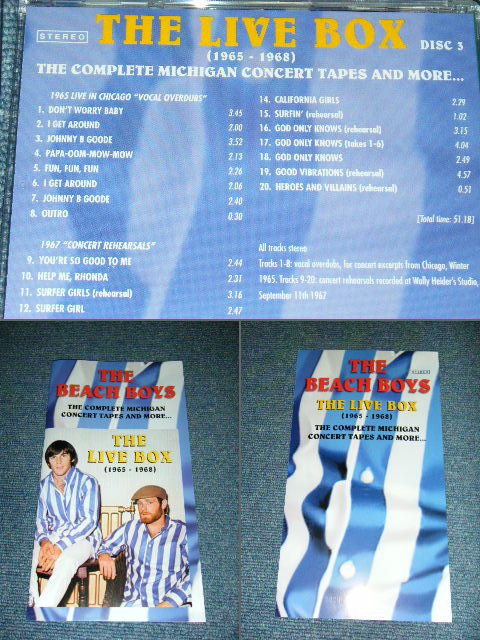 Photo: THE BEACH BOYS - THE LIVE BOX  ( THE COM,PLETE MICHIGAN CONCERT TAPES AND MORE...  ) / 1997 Brand New COLLECTOR'S CD's Box Set DEAD STOCK 