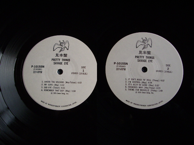 Photo: PRETTY THINGS - SAVAGE EYE  / 1975 WHITE LABEL PROMO LP w/Obi+BACK ORDER SHEETE 