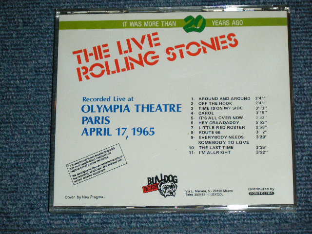 Photo: THE ROLLING STONES - THE LIVE : PLYMPIA THEATRE PARIS APRIL 17, 1965  / 1998  ITALY ORIGINAL COLLECTOR'S (BOOT)  Used CD 