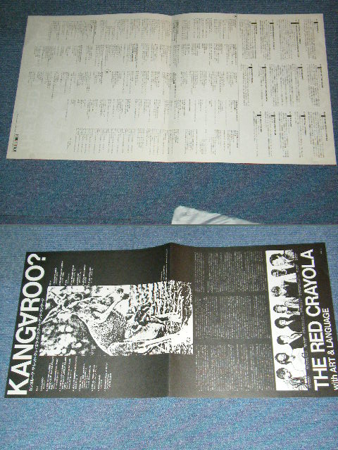 Photo: THE RED CRAYOLA WITH ART & LANGUAGE - KANGAROO?   / 1981 JAPAN ORIGINAL PROMO MINT- LP With OBI 