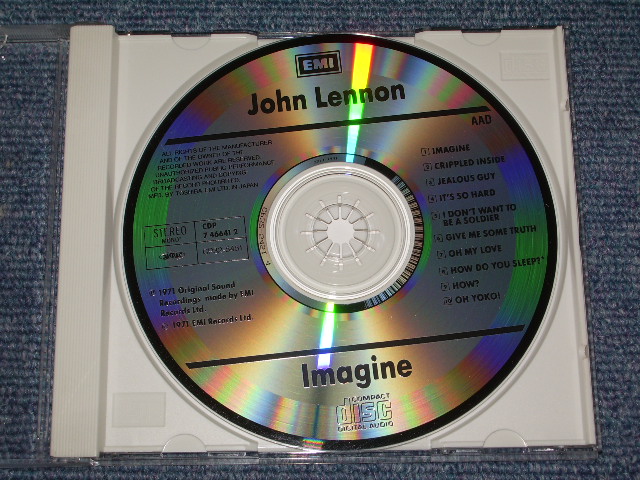 Photo: JOHN LENNON - IMAGINE  / 1988? JAPAN ORIGINAL 2nd Press NON-CREDIT PRICE MARK Used CD With OBI 