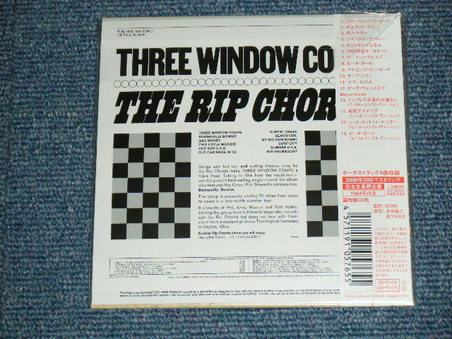 Photo: THE RIP CHORDS - THREE WINDOW COUPE  ( ORIGINAL ALBUM + BONUS TRACKS  / MINI-LP PAPER SLEEVE CD )  / 2006 JAPAN ONLY Mini-LP Sleeve Brand New Sealed CD 