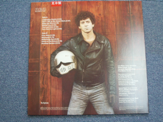 Photo: LOU REED  - LEDENDARY HEARTS / 1983 JAPAN WHITE LABEL PROMO LP 