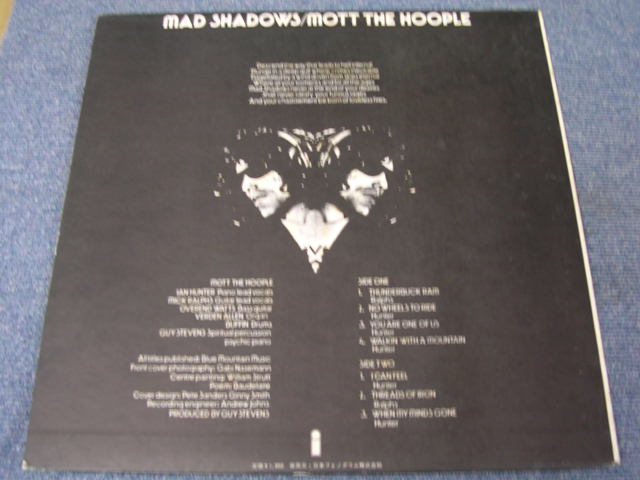 Photo: MOTT THE HOOPLE - MAD SHADOWS /  1970 JAPAN ORIGINAL PINK ISLAND Label  LP 