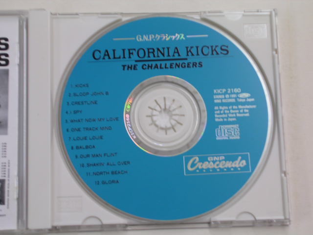 Photo: THE CHALLENGERS - CALIFORNIA KICKS / 1991 JAPAN ORIGINAL USED CD With OBI 