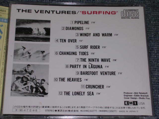 Photo: THE VENTURES - SURFING / 1989 JAPAN ORIGINAL Used  CD With OBI 