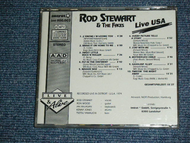 Photo: ROD STEWART & THE FACES - LIVE & ALIVE ( LIVE USA ) / COLLECTORS BOOT  Used  CD  