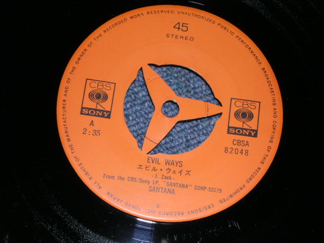 Photo: SANTANA - EVIL WAYS / JAPAN ORIGINAL 7"45rpm Single