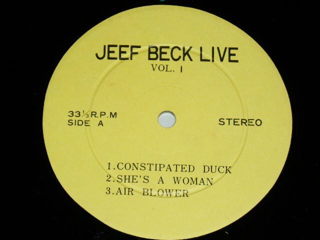 Photo: JEFF BECK - LIVE VOL.1 5TH AUGUST 1975   /   COLLECTORS LP