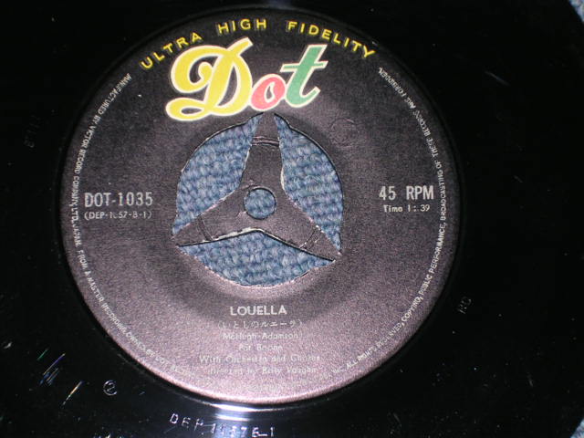 Photo: NICK TODD / PAT BOONE - AT THE HOP / LOUELLA  / JAPAN ORIGINAL 7"45rpm Single 