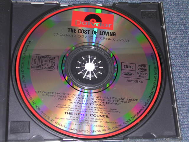 Photo: STYLE COUNCIL - THE COST OF LOVING / 1987 JAPAN ORIGINAL MINT CD With OBI