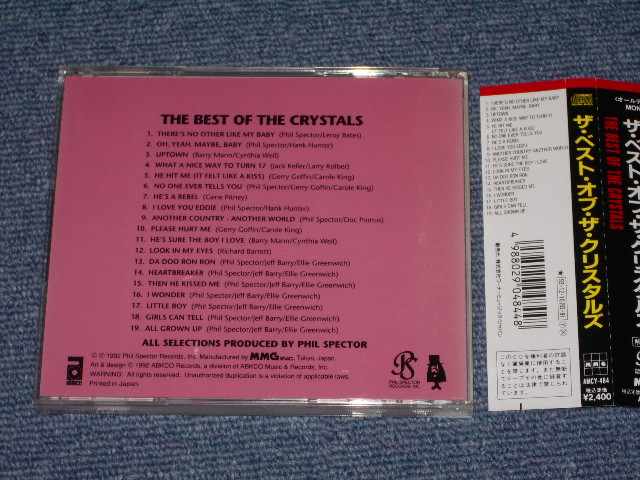 Photo: THE CRYSTALS - THE BEST OF / 1992 JAPAN Used CD With OBI 