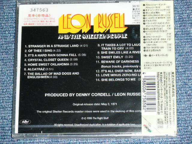 Photo: LEON RUSSELL - AND THE SHELTER PEOPLE / 1995 JAPAN  ORIGINAL PROMO Brand New  Sealed  CD